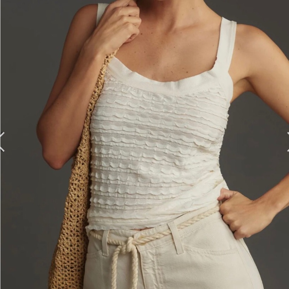 Anthropologie White Tank Top